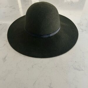 Nordstrom Wide Brim Deep Olive Green Women's Hat